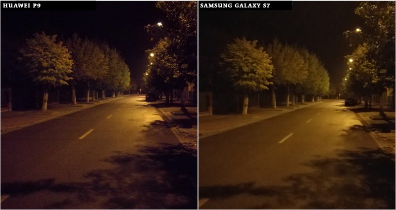 Ниже я добавляю фотографии с Huawei P9 и Samsung Galaxy S7, сделанные ночью